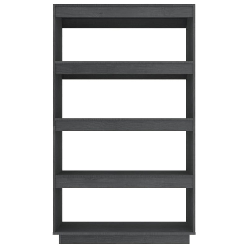 Goshgar 135cm H Solid Wood Etagere Bookcase, Grey, 135cm H x 80cm W x 35cm D