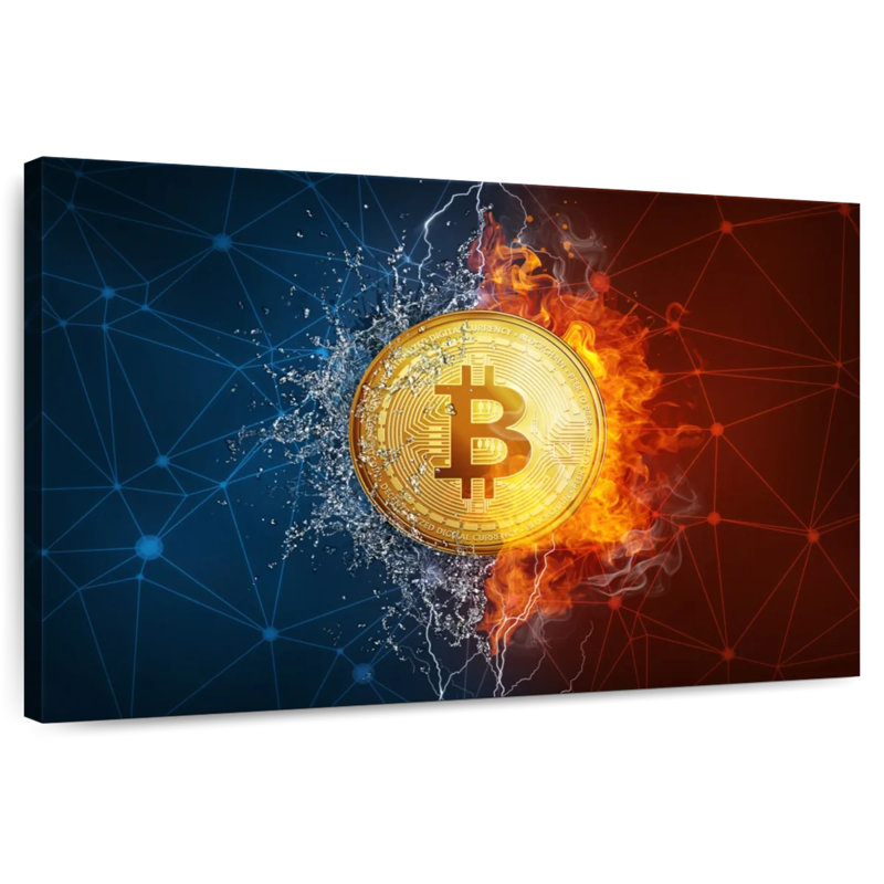 Bitcoin Duality, 26" H x 39" W