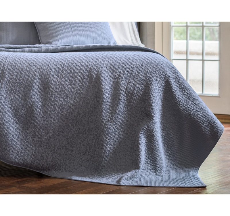 Retro Coverlet, Blue, King Coverlet