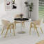 Table bistro ronde de 31,5 pouces avec plateau en faux marbre et plateau en métal robuste, facile à assembler, diamètre de la structure en métal robuste-474450432-474450437