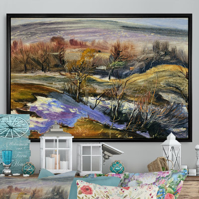 «Oil Pains Of Fall Mountain Landscape», reproduction d'art sur toile