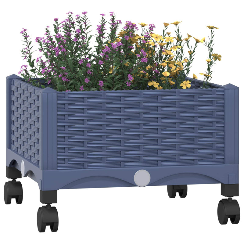 Elevated Planter, 33cm H x 40cm W x 40cm D, Blue Grey