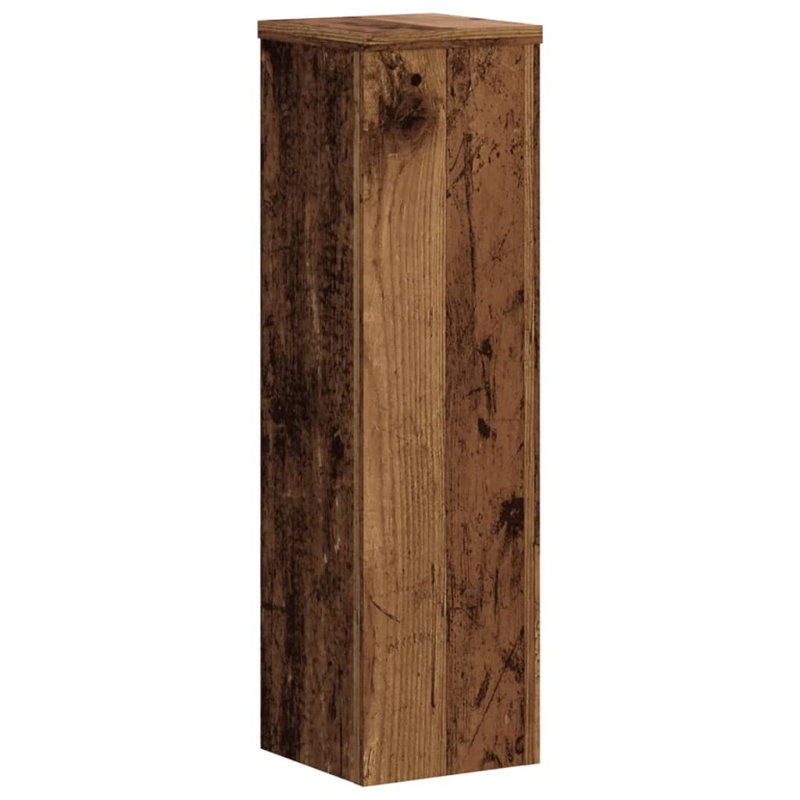 Plant Stand 1 Tier Set of 2, 60cm H x 17cm W x 17cm D, Reclaimed Wood