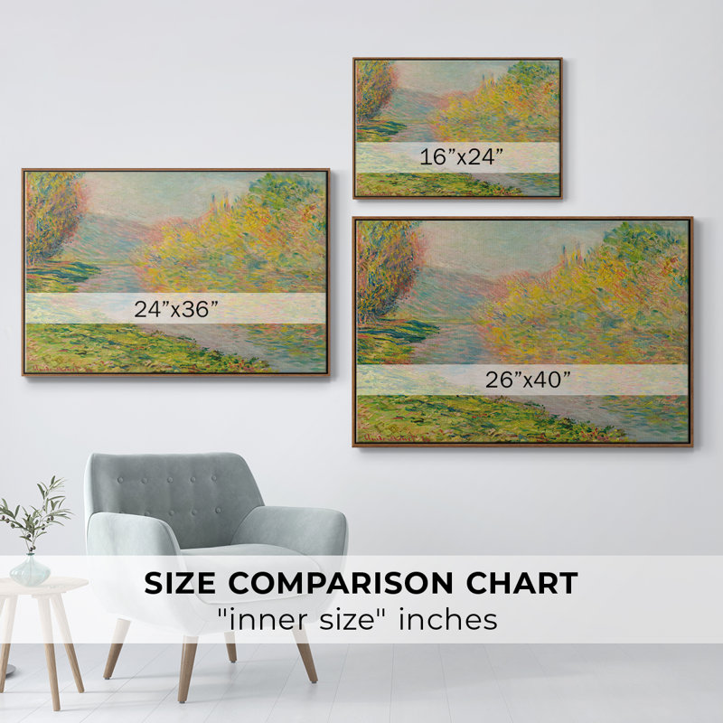 Paysage rétro -XCVII, H 25 po x l 37 po x P 2 po, Toile encadrée noyer flottant