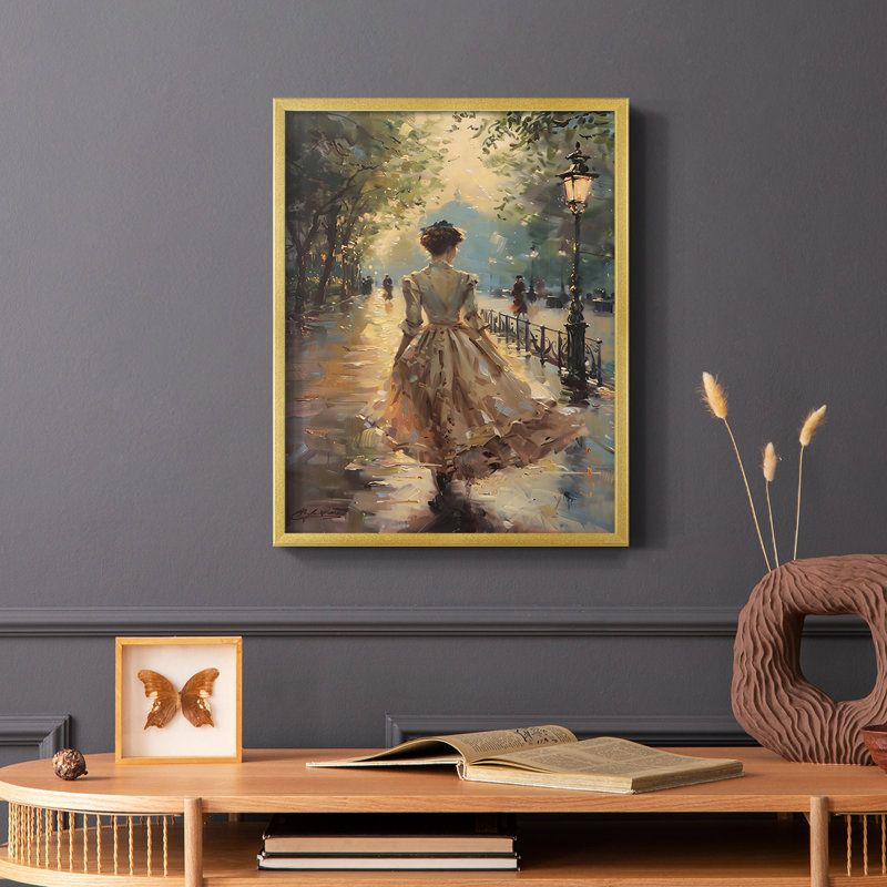 WOMEN-CDLVI - Reproduction encadrée de première qualité, prête à être accrochée, Or, H 10 po x l 8 po