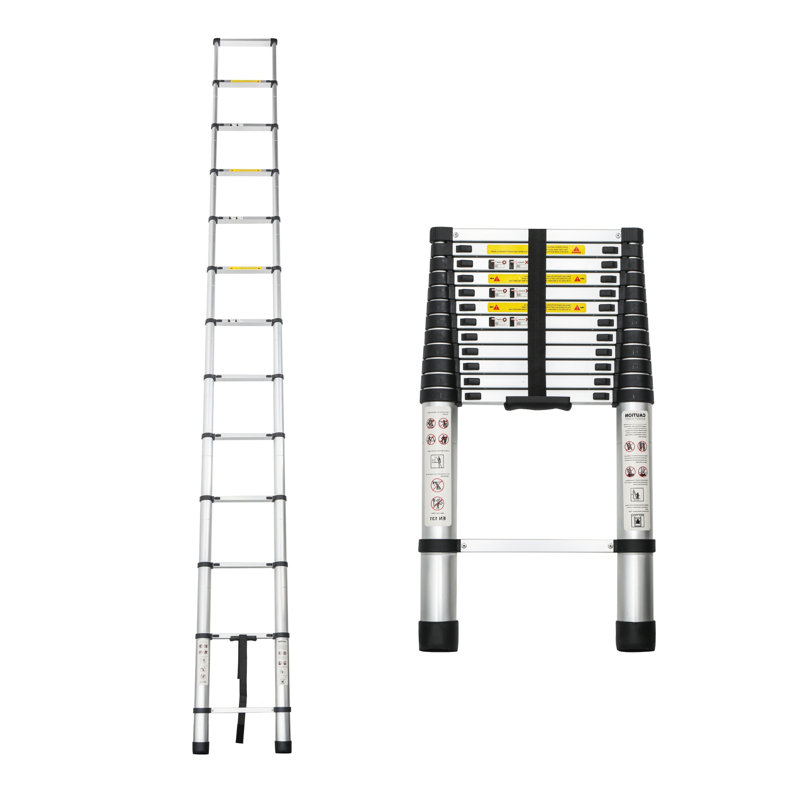 Échelle d'extension, échelle pliante en aluminium, multi-usage portable., 3.2', 1.3'