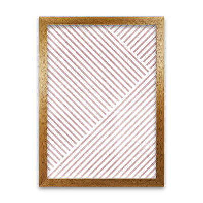 Red Lines Modern Art A - Print