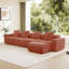 Canapé modulaire en forme de L à 4 places avec passepoil à bord franc, sans assemblage requis, tissu en velours-559036132-559036138