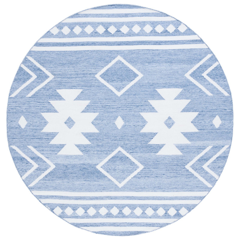 Tapis en polypropylène à tissage plat Almaree, Rond 7 pi