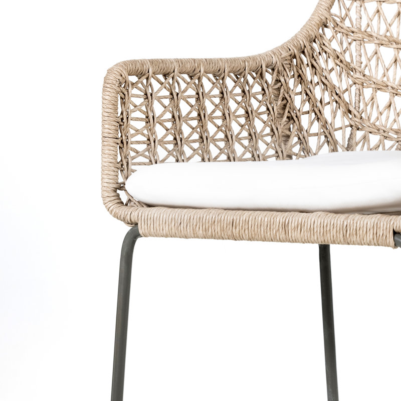 Bandera Outdoor Bar Stool, 30", Beige/Gray