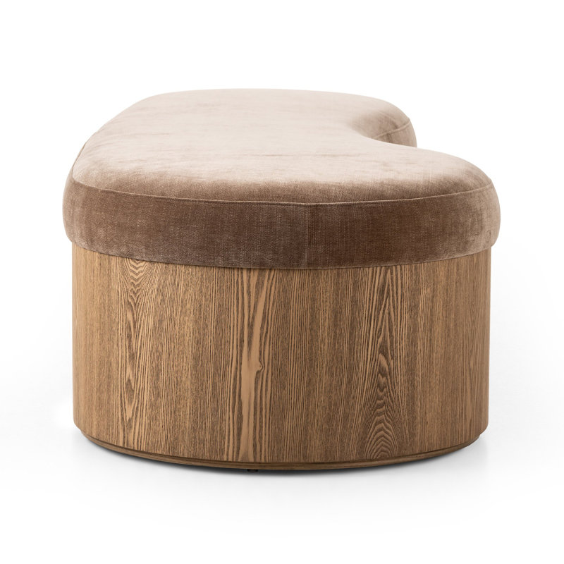 CELESTE Upholstered Bench, Brown