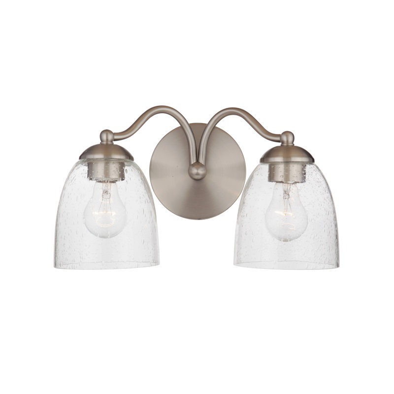 Worthington 2 - Light Dimmable Vanity Light, Brushed Polished Nickel