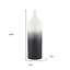 20" Black And White Ombre Metal Table Vase