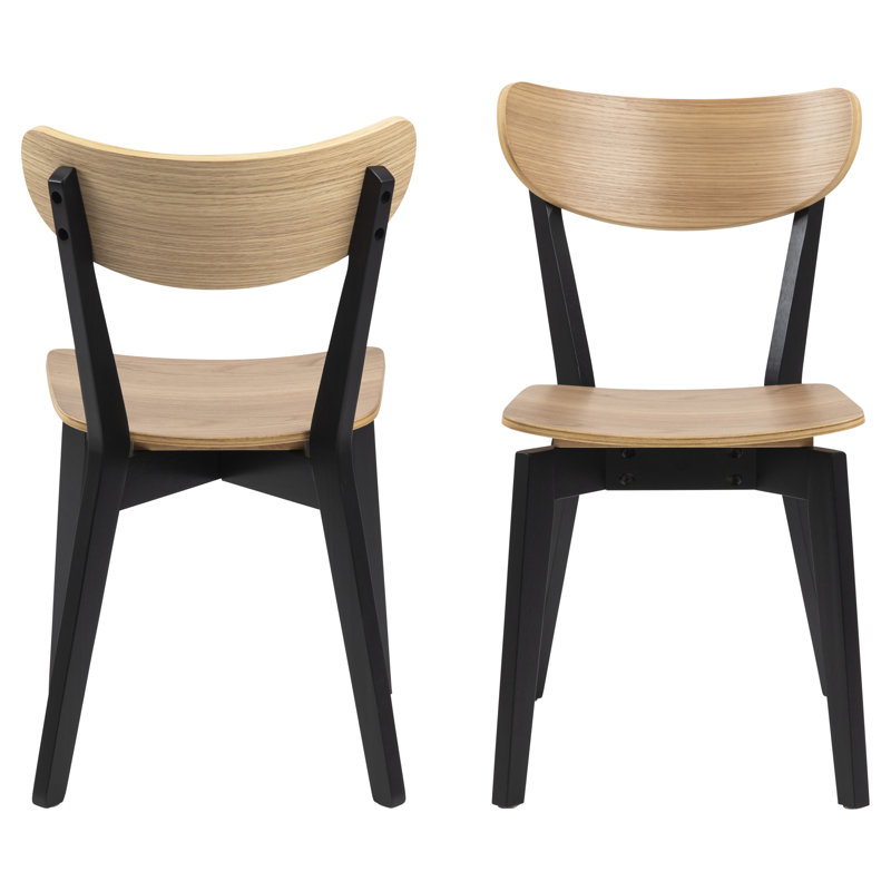 Morehouse 42.5cm H Side Chair in Oak/Black, Oak/Black