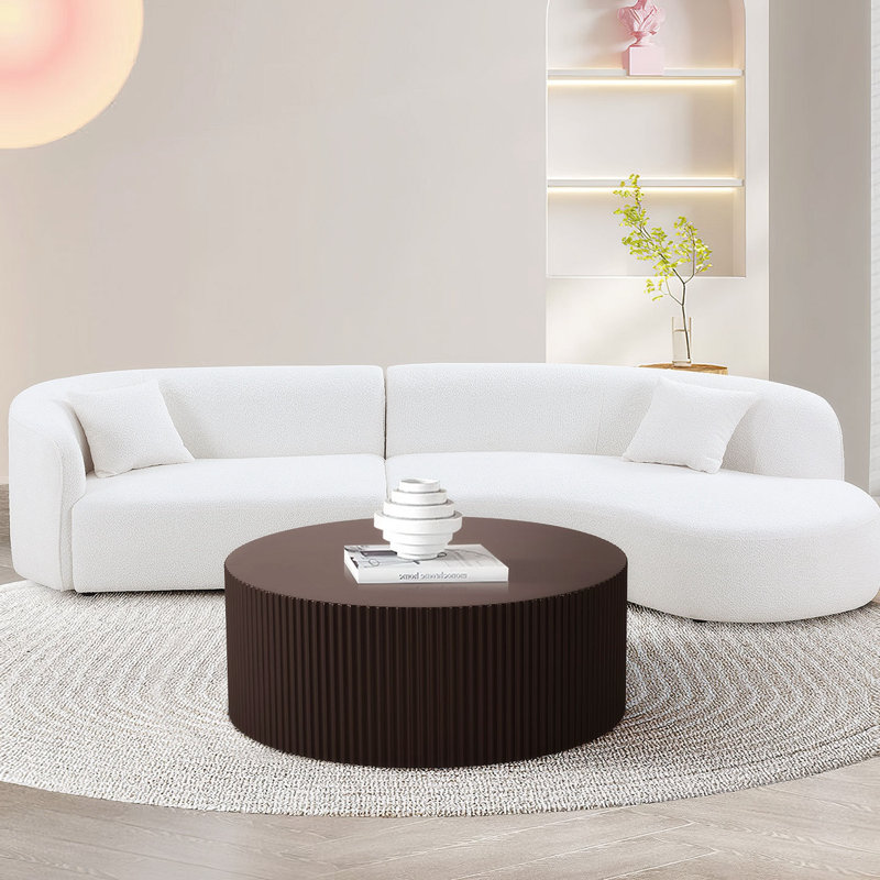 Table basse Deyli, H 14,03 po x L 35,68 po x l 35,68 po, Brun