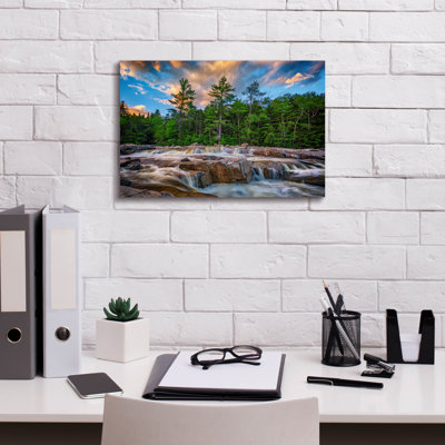 «Lower Falls On Kancamagus Highway» par Rick Berk, art mural sur toile