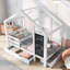 Lit simple avec tableau noir et tiroirs, deux options d'assemblage, blanc-1698944770