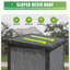Armoire de rangement extérieure verticale en résine 70 po H avec tablettes réglables, armoire de rangement verrouillable et imperméable pour outils de jardin