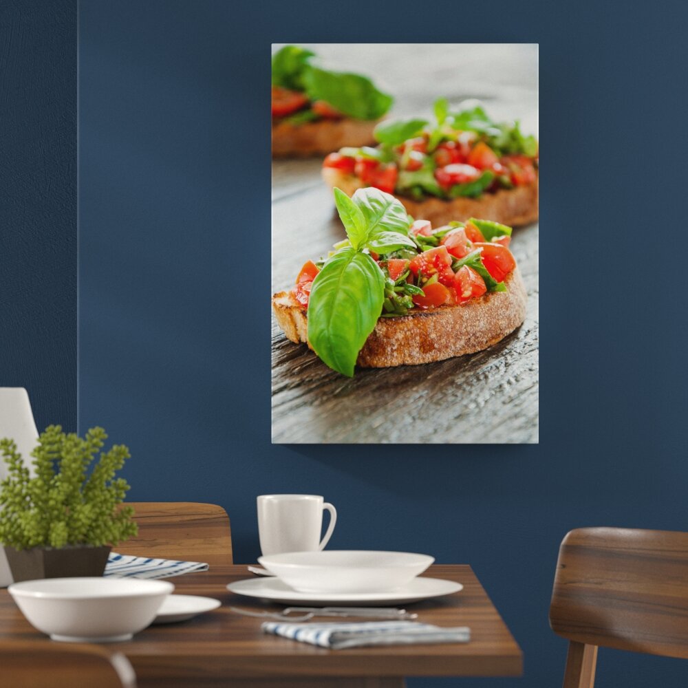 Leinwandbild ,,Köstliche Tomaten Bruchetta", Fotodruck