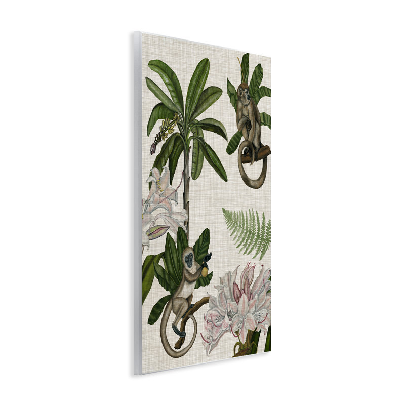 Tropical Monkey Studies Wall Plaque Art by Vision Studio, 19" H x 13" W