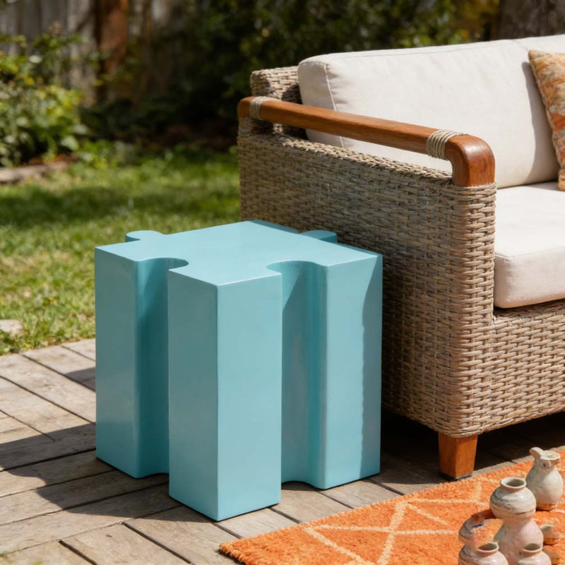 Table d'appoint Art, Bleu clair