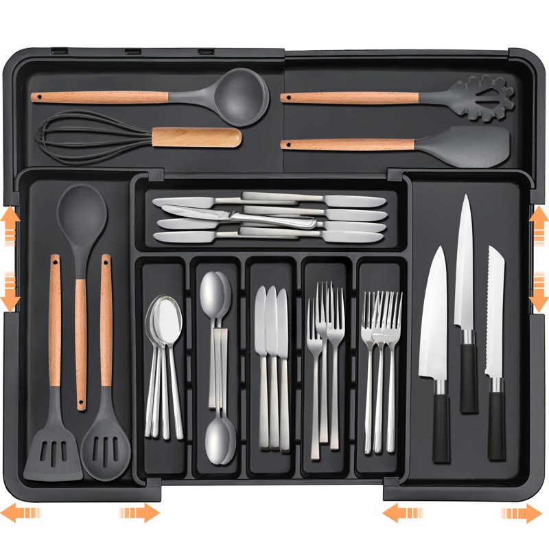 Rangement pour ustensiles de cuisine extensible Silverware Organiser