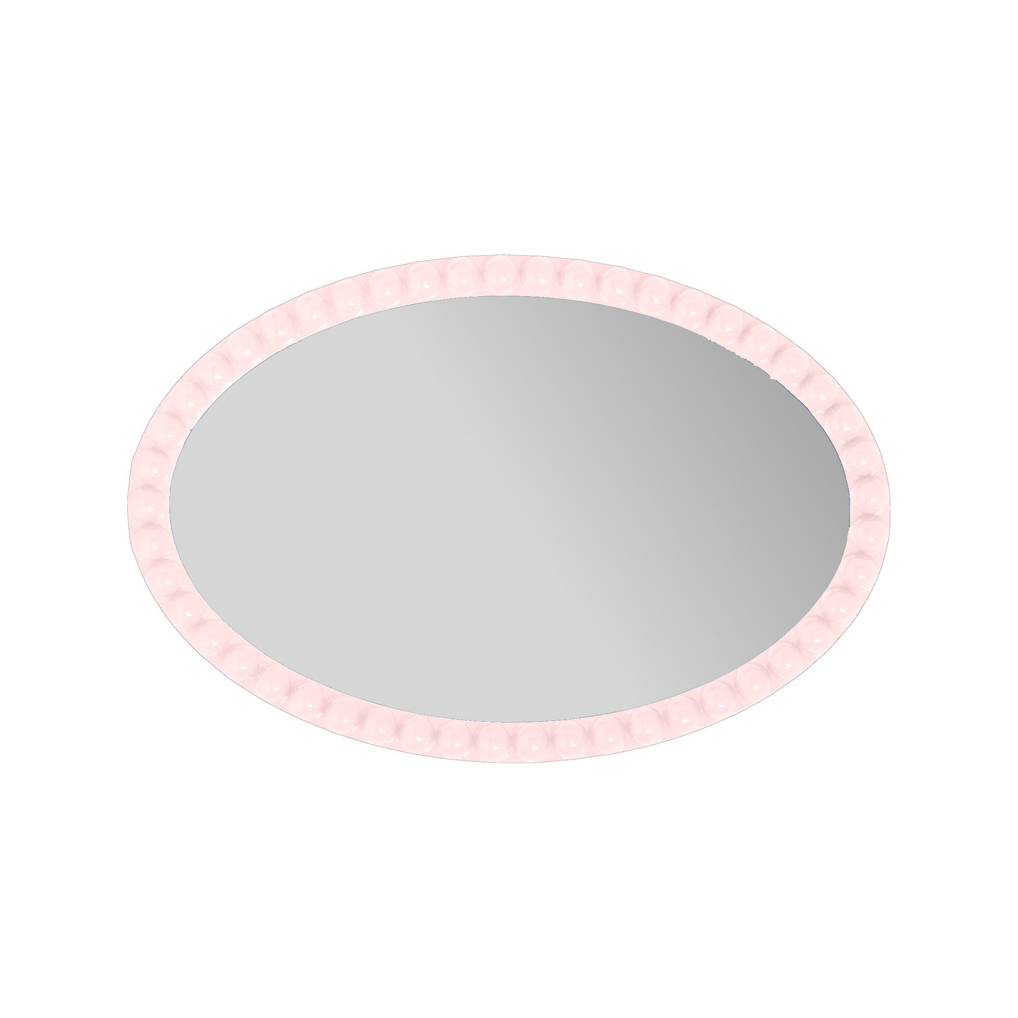 Varsha Oval Glossy Navy Mirror, Purple