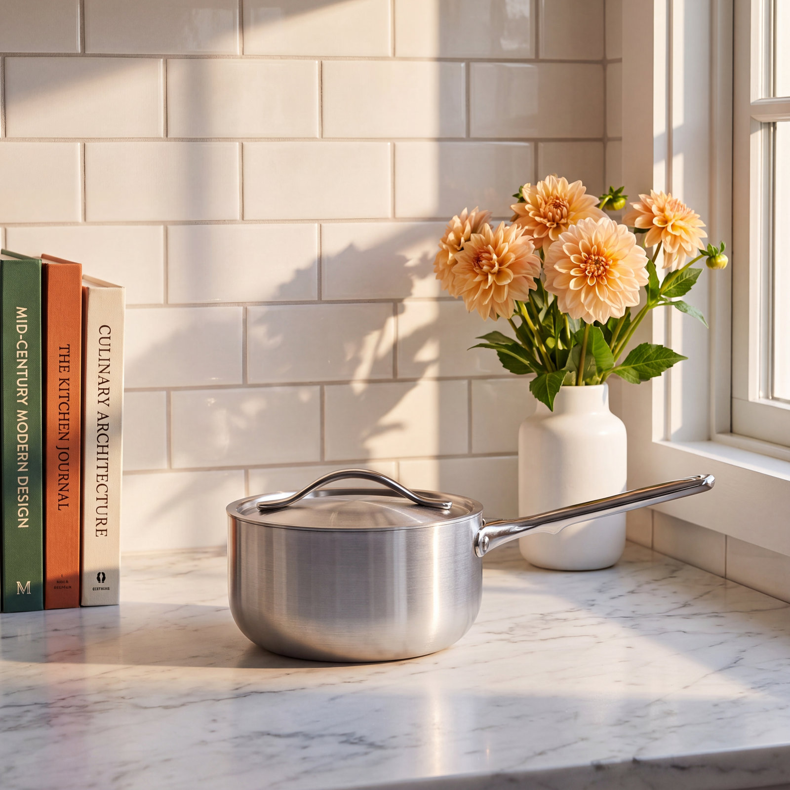 Caraway 3qt Stainless Steel Saucepan with Lid, 1. 75 quarts