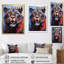 «Colorful Panther», impression fauve sur toile-91382462-91382468