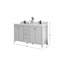 Meuble-lavabo double 60 po avec plateau en quartz Bronya