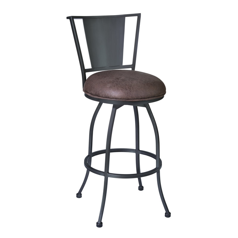 Dynasty 26 in. Swivel Mineral Metal Counter Height Bar Stool