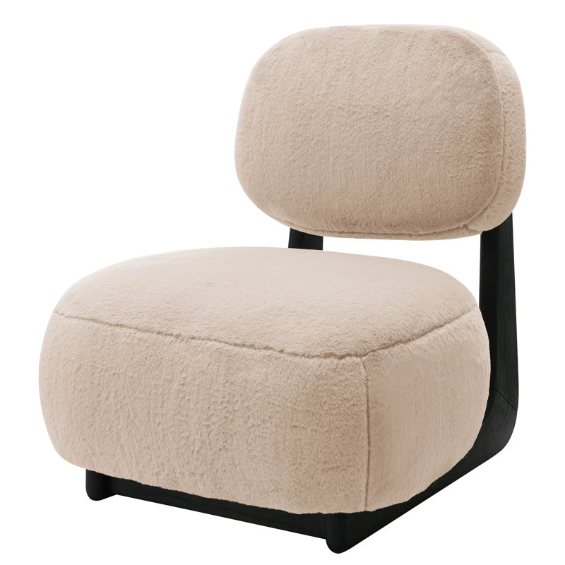 Fauteuil d'appoint rembourré sans accoudoirs en chameau