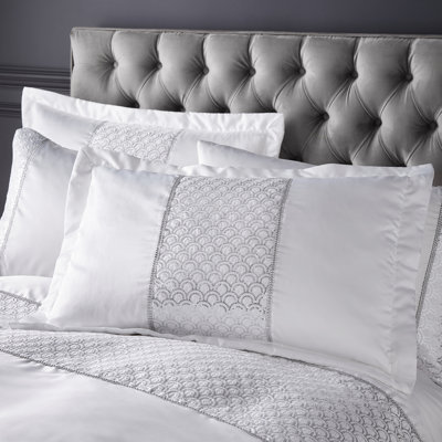 Deco Sequin Quilted Pillow sham Pair