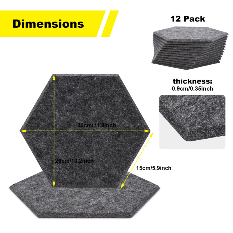 3D Wall Panel in Gray (12-pack), Dark Gray