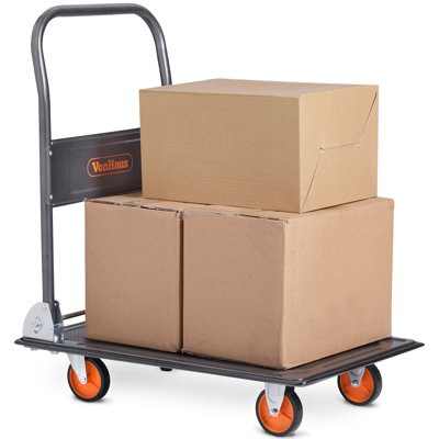 VonHaus 150kg Capacity Platform Truck - Multi-Functional Folding Platform Truck for Easy Transportation / Heavy Lifting