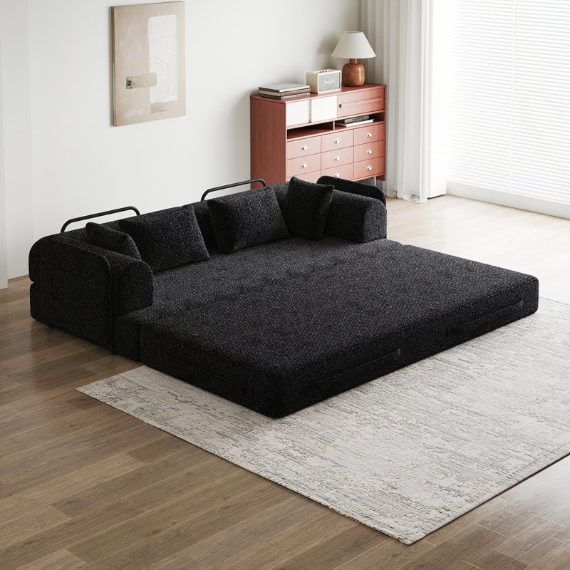 Canapé-lit convertible avec coussin cylindrique