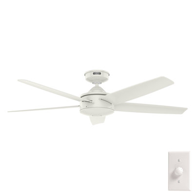52" Shorebreak 5 - Blade Indoor Outdoor WeatherMax Standard Ceiling Fan With Wall Control Included