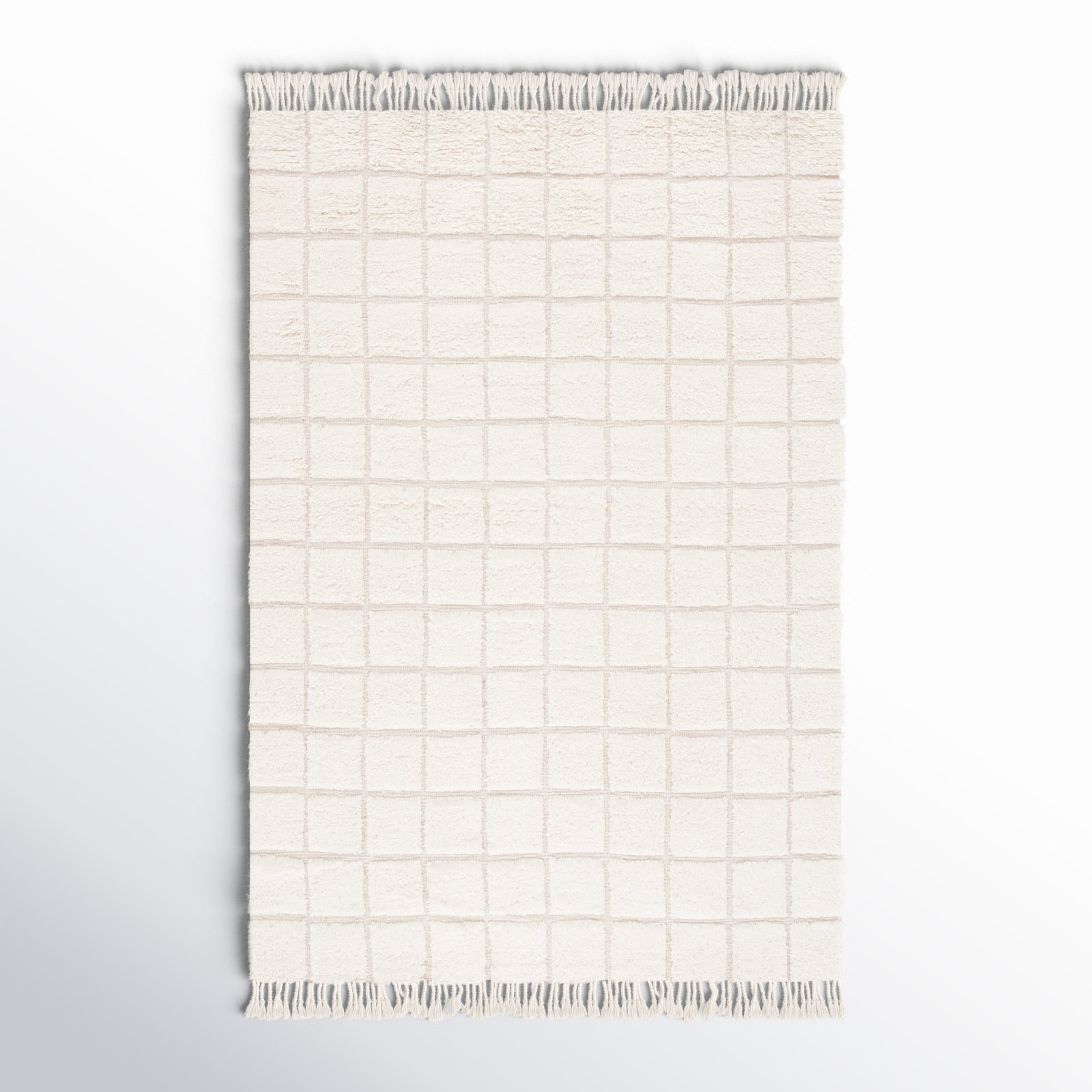 Hand-Woven Geometric Rug, Rectangle 5' x 8'