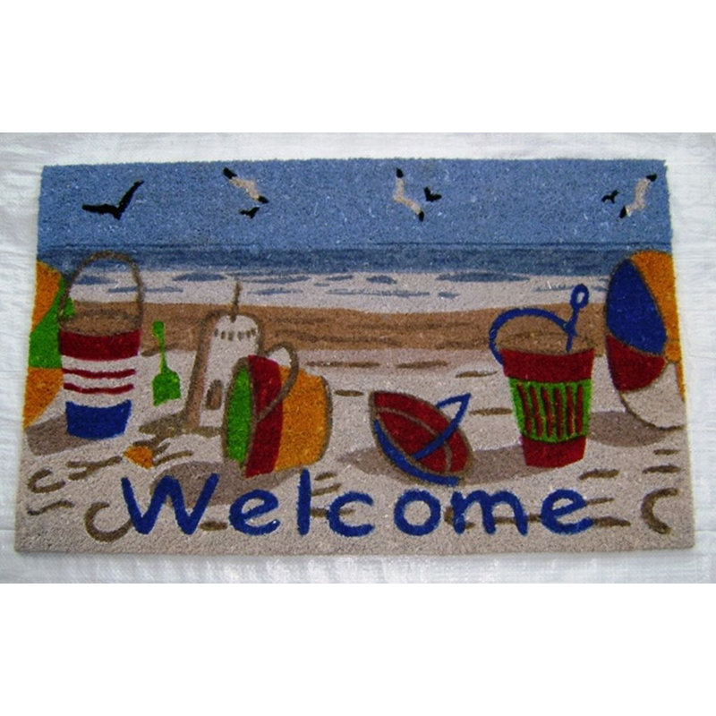 Plage de bienvenue de 30 po x 18 po tapis de porte extérieur antidérapant Bushnell