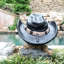 Statue de jardin Life's a Beach Cowboy Skull avec hochet serpent