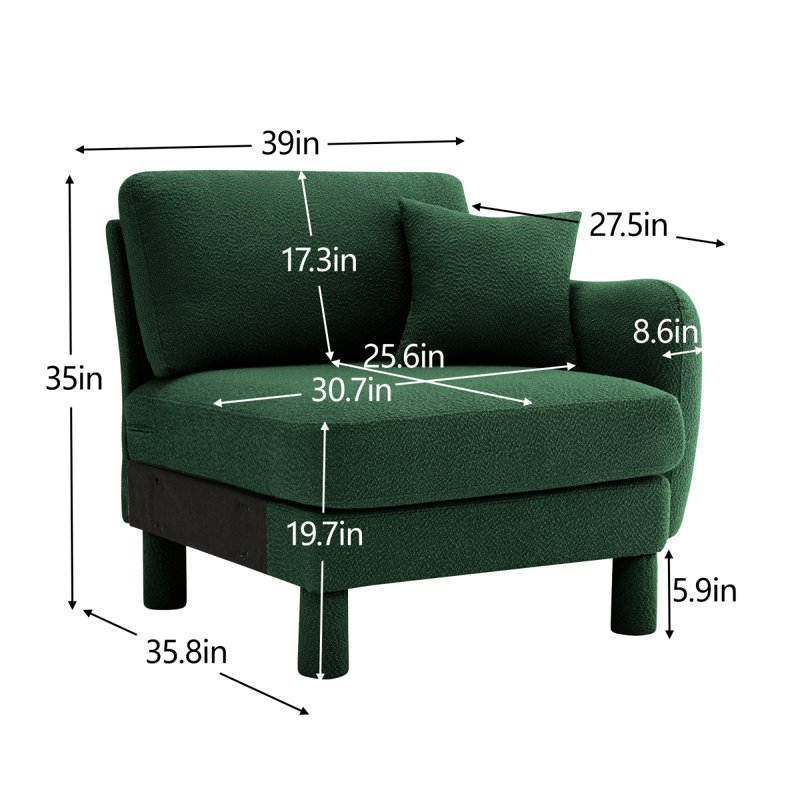 Canapé Lucas RSF avec polyester - vert