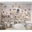 Papier peint mural pour enfants - Vallée scandinave aux couleurs pastel-900634305