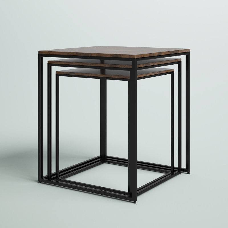 Amaliya Solid Wood Top Nesting Tables