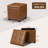 15.3" Square Faux Leather Storage Ottoman-2054872684