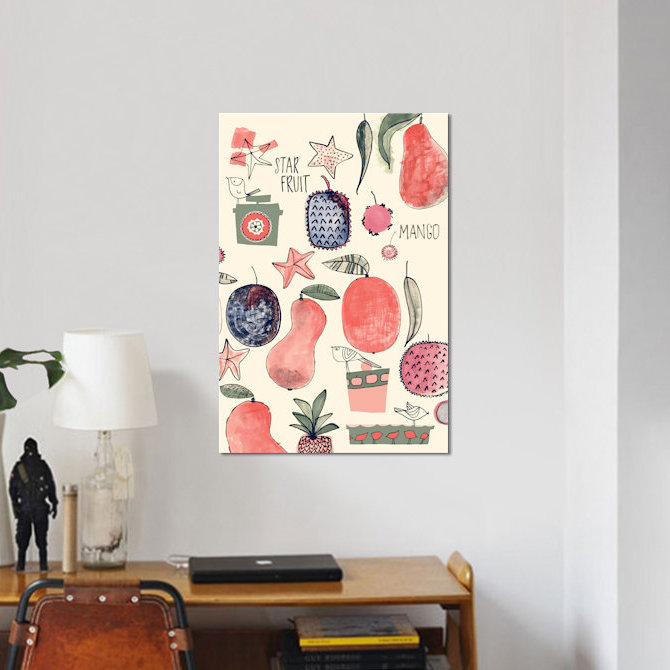 «Tropical Breeze», impression numérique sur toile tendue sans cadre, H 60 po x l 40po x P 1,5 po, Toile avec cadre noir