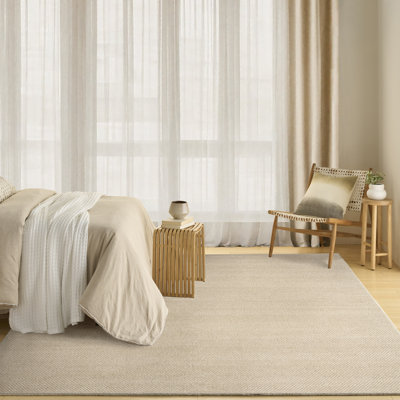 Tapis d'intérieur taupe ivoire 9 pi 9 po x 13 pi 9 po DKNY Pure Rows