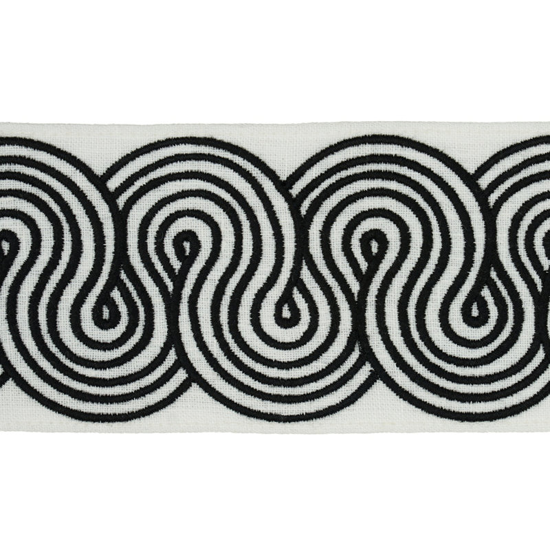 Giraldi Embroidered Trim, Black