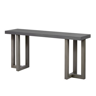 Console 63 "à motif géométrique avec pieds en pin massif