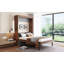 Lit escamotable double avec bureau pliable - Lit escamotable mural - Noyer et gris-1035387864