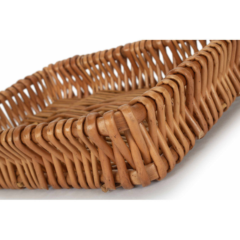 Joann Wicker Shallow Storage Tray, 5cm H x 25cm W x 20cm D